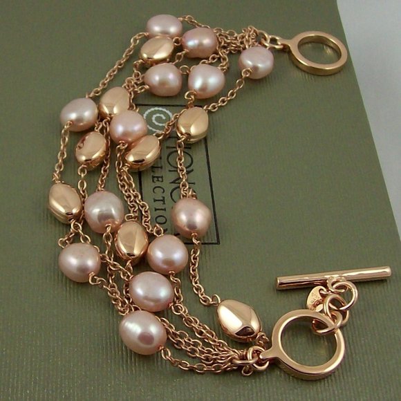 Honora Cultured Pearl Bronze Bead Bracelet - Picture 2 of 4